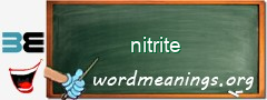 WordMeaning blackboard for nitrite